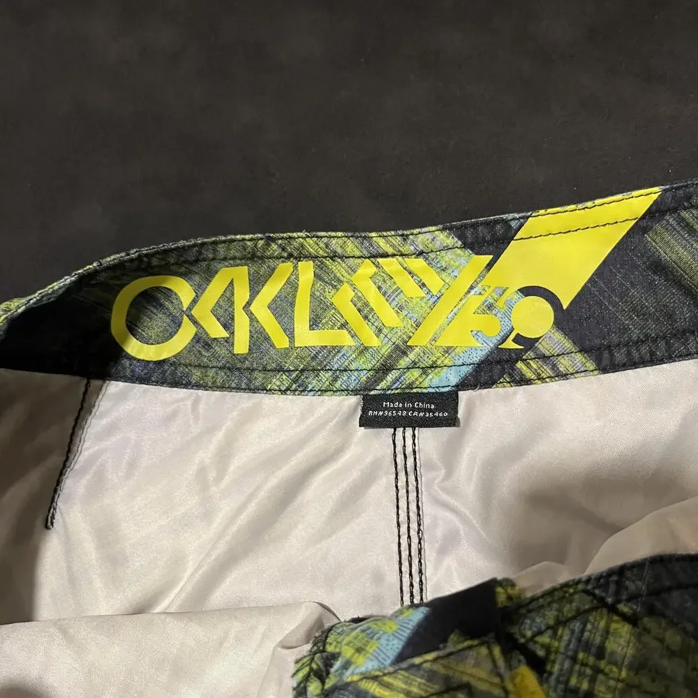 Oakley Board Software Shorts Men Large Vintage Black Surf Swim Trunks Drawstring